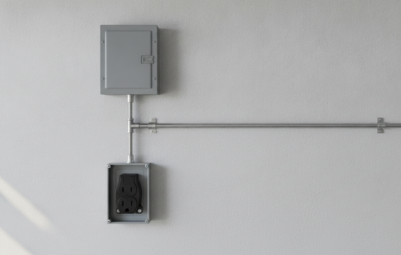 Dedicated circuit installed in a residential electrical panel.